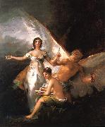 Francisco de Goya La Verdad, la Historia y el Tiempo oil painting on canvas